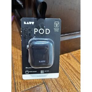Laut Pod Designed For AirPods Slim Silicone Protector Case Black New